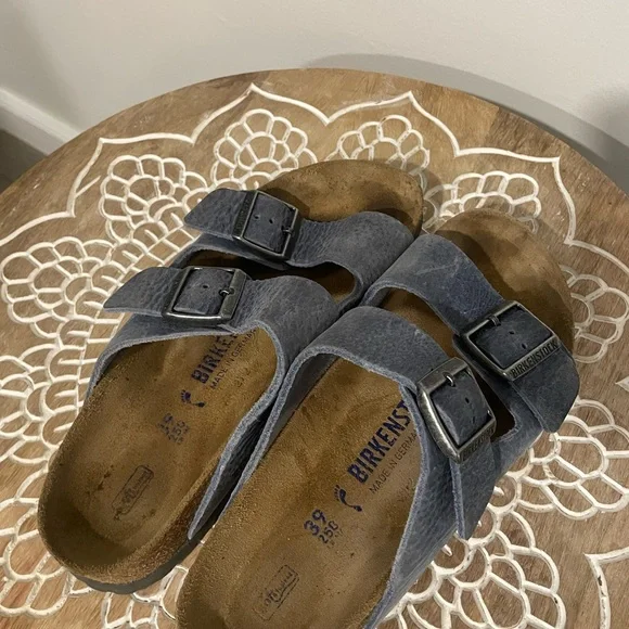 Birkenstock Slate Blue Arizona Sandals - Picture 4 of 5